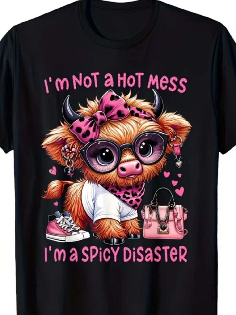 Hot Mess Highland Cow T-Shirt